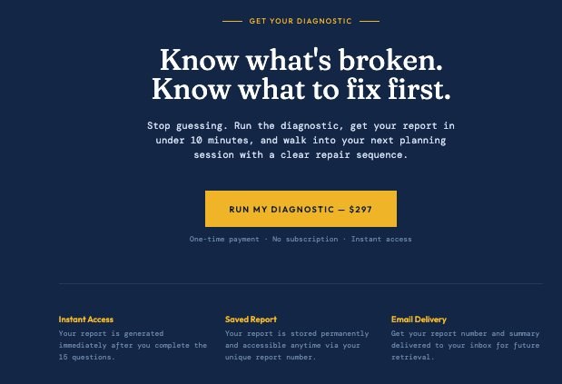 Diagnostic — Know what's broken. Know what to fix first.